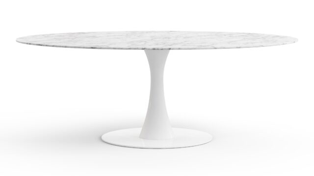 The Aarhus – Carrara Marble, Oval 77in