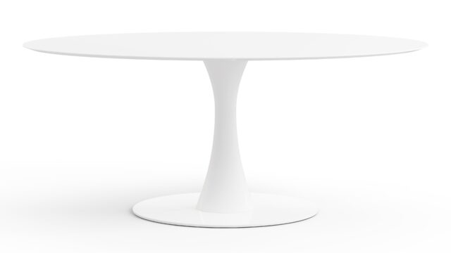The Aarhus – White Lacquer, Oval 67in