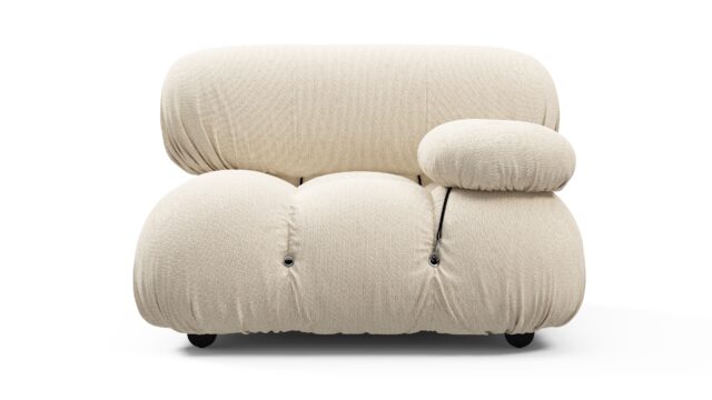 The Bellini Outdoor – Cream Chunky Performance Weave (Outdoor), Right Arm
