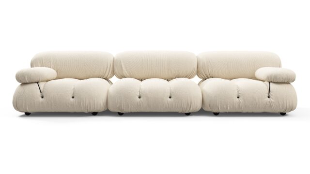 The Bellini Outdoor – Cream Chunky Performance Weave (Outdoor), Three Seater Sofa