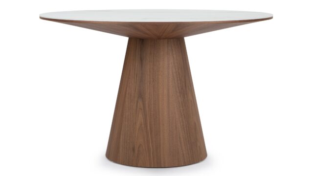 The Cella – Marble-Look Ceramic Tabletop, 47in Round