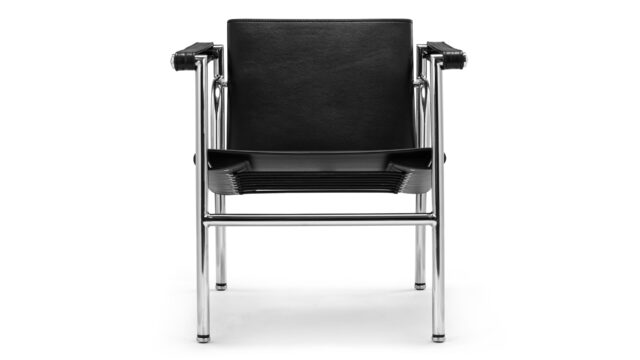The Corbusier Armchair – Midnight Black Premium Leather