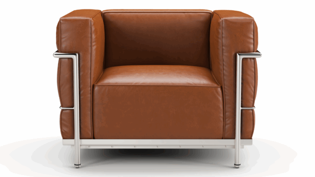 The Corbusier – Tan Premium Leather, Lounge Chair