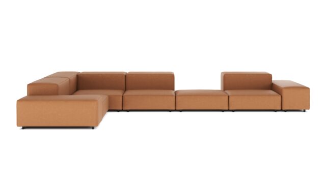 The Extrasoft – Tan Vegan Leather, Large Corner (Left)
