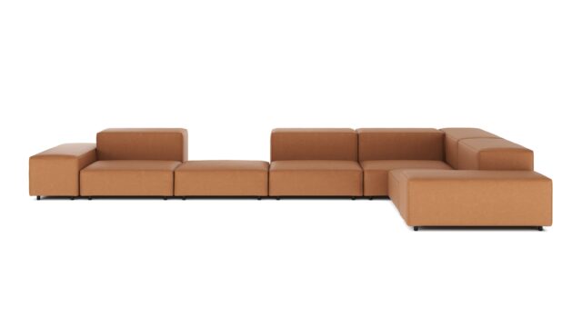 The Extrasoft – Tan Vegan Leather, Large Corner (Right)