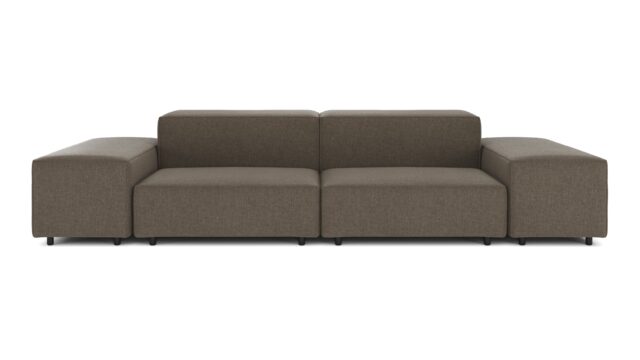 The Extrasoft – Coffee Brushed Weave, Two Seater Sofa