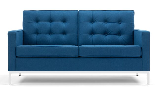 The Florence – Indigo Blue Wool, Two Seater