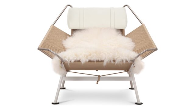 The Halyard – Ivory Premium Leather, Lounge Chair
