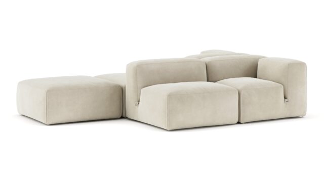 The Le Mura – Eggshell Vegan Suede, Dual Aspect (Left)