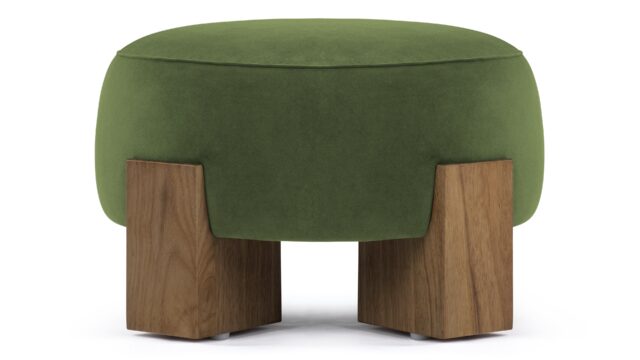The Liv – Lichen Plush Velvet, Ottoman