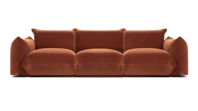 The Marenco – Spice Velvet, Three Seater Sofa