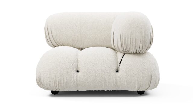 The Bellini – White Boucle, Right Corner