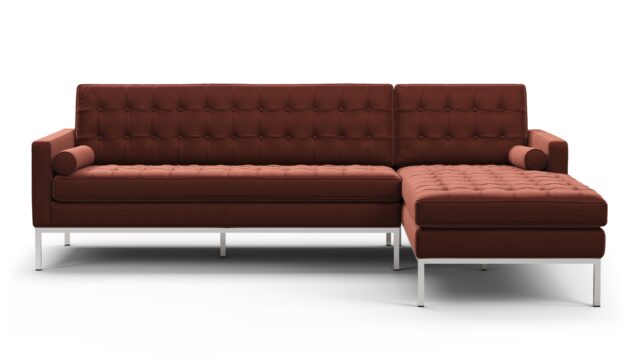 The Florence – Burgundy Luxe Velvet, Three Seater Sofa