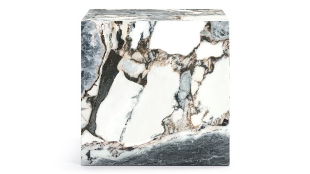 The Plinth – Modellato Marble, Short Side Table