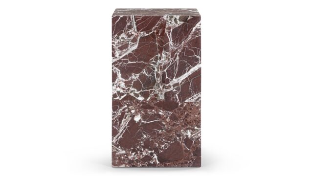 The Plinth – Rosso Levanto Marble, Side Table