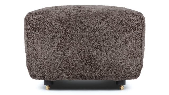 The Tired Man – Frosted Coco Luxe Sheepskin, Ottoman