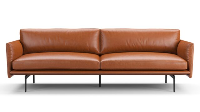The Toriko – Tan Premium Leather, Three Seater