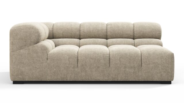 The Tufty – Beige Gray Chenille, Extra Large Corner (Left)