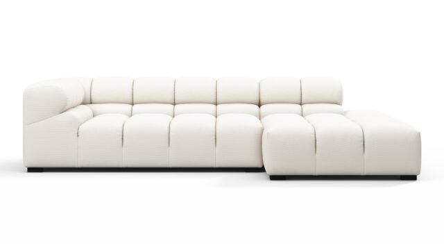 The Tufty Outdoor – Soft White Performance Weave (Outdoor), Small L (Right)