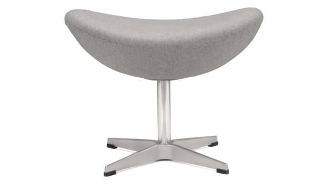The Arne – Light Gray Wool, Ottoman
