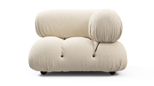 The Bellini – Cream Chunky Performance Weave (Outdoor), Right Corner