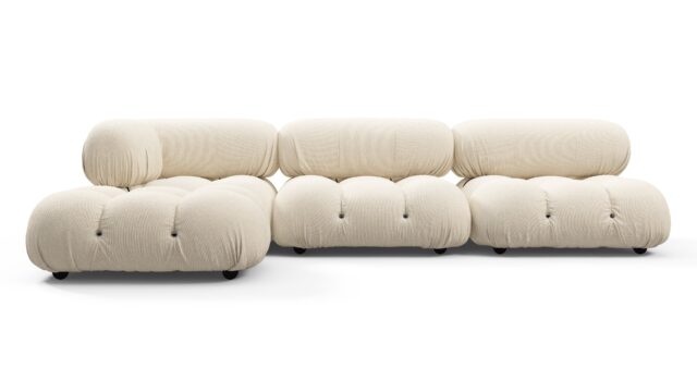 The Bellini – Cream Chunky Performance Weave (Outdoor), Sectional (Left Chaise)