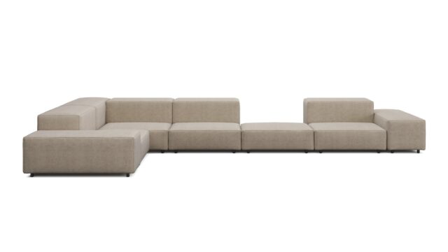 The Extrasoft – Biscotti Brushed Weave, Large Corner (Left)