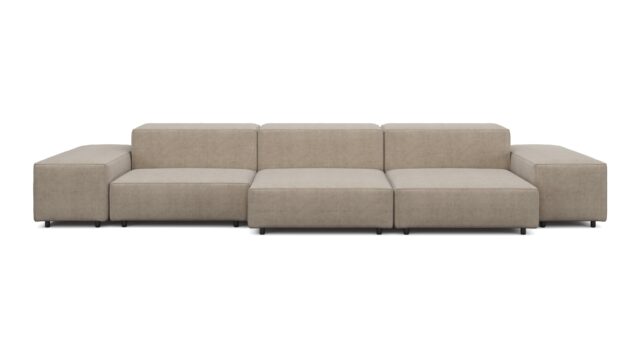 The Extrasoft – Biscotti Brushed Weave, Three Seater Sofa (Left)