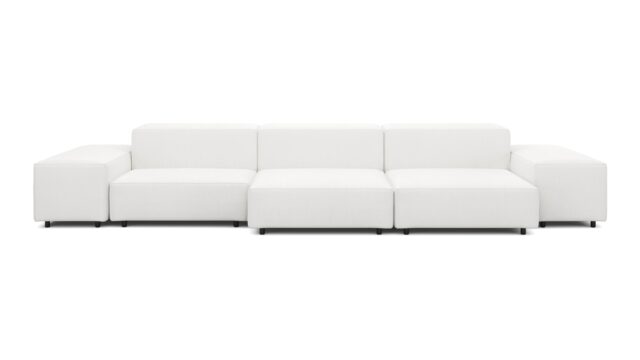 The Extrasoft – White Linen, Three Seater Sofa (Left)