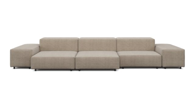 The Extrasoft – Biscotti Brushed Weave, Three Seater Sofa (Right)