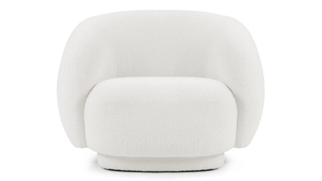 The Julep – White Boucle, Lounge Chair