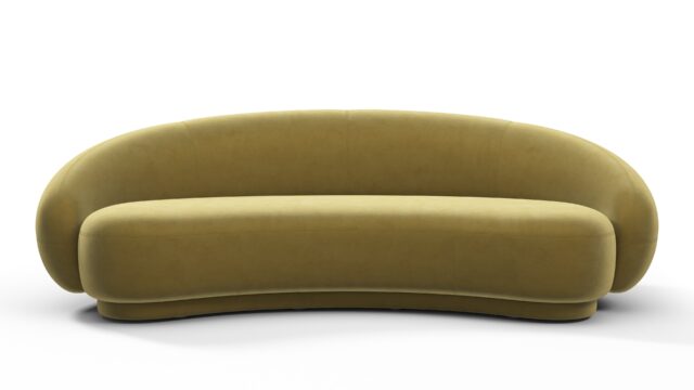 The Julep – Olive Gold Velvet, Three Seater Sofa