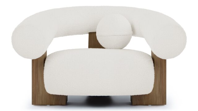 The Liv – Pearl Boucle, Lounge Chair