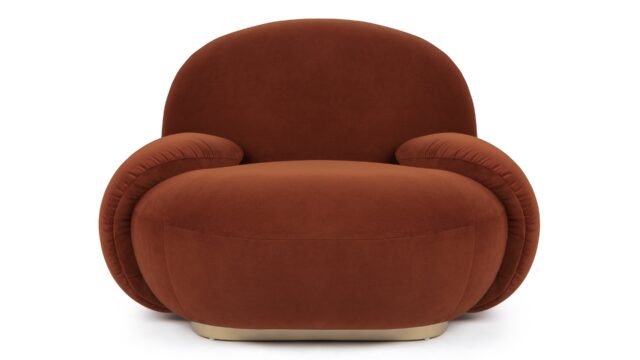 The Pacha – Russet Plush Velvet, Armchair