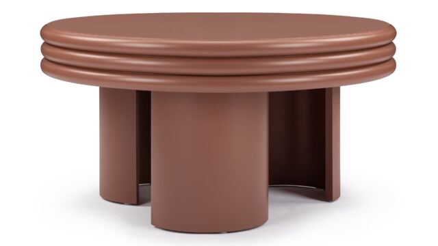 The Pascal – Terracotta, Round Coffee Table (High)