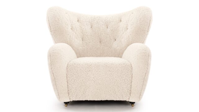 The Tired Man – Natural Luxe Sheepskin, Lounge Chair