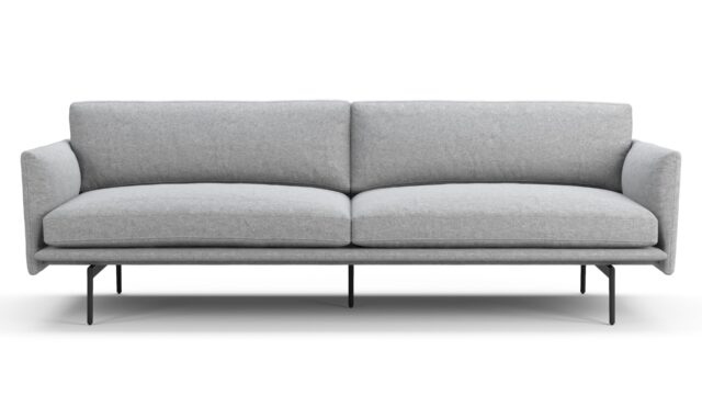 The Toriko – Light Gray Wool, Three Seater