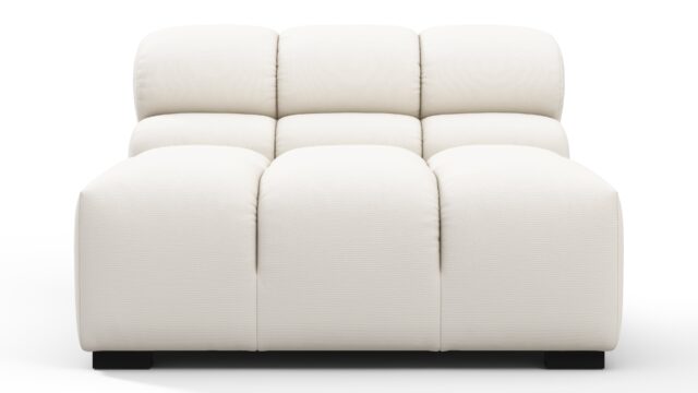 The Tufty Outdoor – Soft White Performance Weave (Outdoor), Armless Module