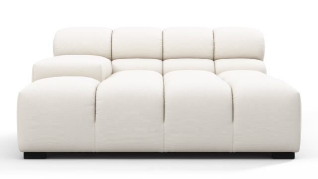 The Tufty Outdoor – Soft White Performance Weave (Outdoor), Deep Large Armrest (Left)