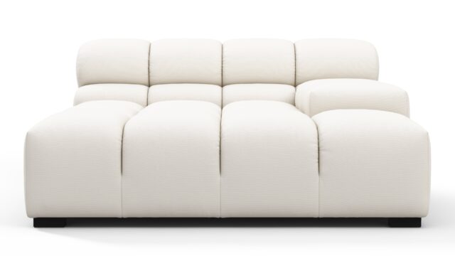 The Tufty Outdoor – Soft White Performance Weave (Outdoor), Deep Large Armrest (Right)