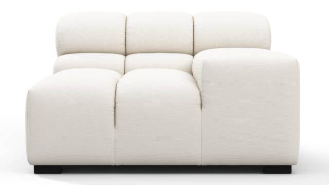 The Tufty Outdoor – Soft White Performance Weave (Outdoor), Armrest (Right)