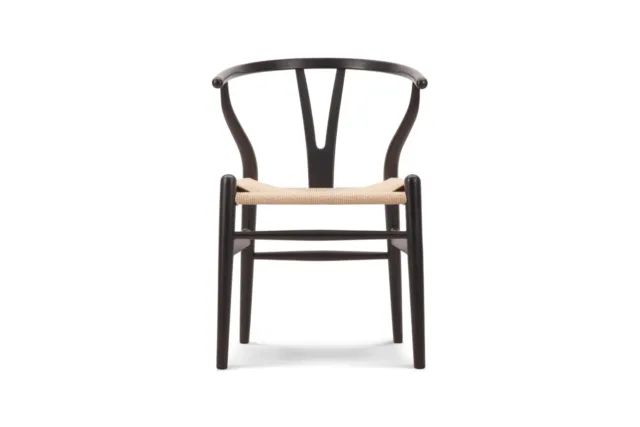The Wish – Black with Natural Seat, Dining Chair