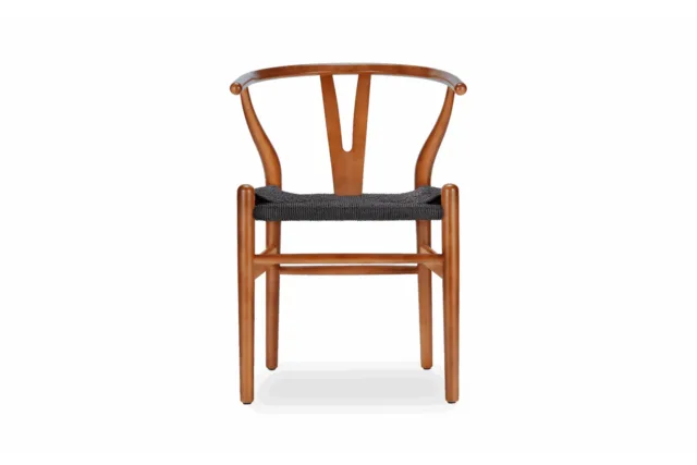 The Wish – Walnut with Black Seat, Dining Chair